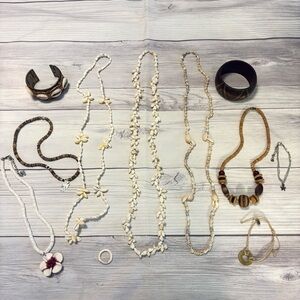 Jewelry Lot of 11 Items Bohemian Boho Beach Jewelry Necklaces Bracelets Ring